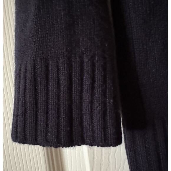 JCREW Women's 100% Cashmere Navy 3/4 Sleeve Sweater - Medium - Picture 6 of 9